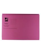 Q-CONNECT SQUARE CUT FOLDER MEDIUMWEIGHT 250GSM FOOLSCAP PINK (PACK OF 100 FOLDERS) KF01187