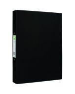 Q-CONNECT 2 RING 25MM PAPER OVER BOARD BLACK A4 BINDER (PACK OF 10 BINDERS) KF20034