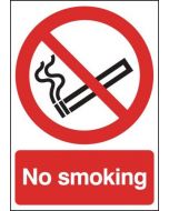 SAFETY SIGN NO SMOKING A5 PVC ML02051R (PACK OF 1)