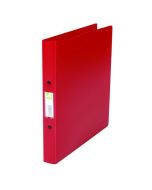 Q-CONNECT 25MM 2 RING BINDER POLYPROPYLENE A4 RED (PACK OF 10 BINDERS) KF02008