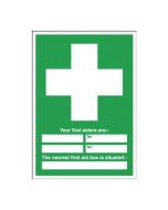 SAFETY SIGN FIRST AID 600X450MM PVC E91A/R (PACK OF 1)