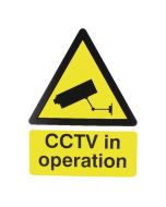 WARNING SIGN 400X300MM CCTV IN OPERATION PVC CTV3B/R (PACK OF 1)