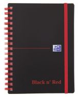BLACK N' RED RULED POLYPROPYLENE WIREBOUND NOTEBOOK 140 PAGES A6 (PACK OF 5) 100080476
