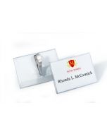 DURABLE CROCODILE CLIP NAME BADGE 55X90MM TRANSPARENT (PACK OF 25) 8111