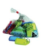 KEVRON PLASTIC CLICKTAG KEY TAG LARGE ASSORTED (PACK OF 25) ID30AC25