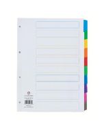 CONCORD REINFORCED DIVIDER 10-PART A4 MULTICOLOURED TABS 00801/CS8