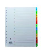 CONCORD INDEX 1-12 A4 EXTRA WIDE MULTICOLOURED MYLAR TABS 09801/CS98