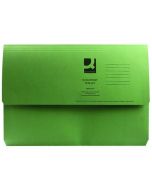 Q-CONNECT DOCUMENT WALLET FOOLSCAP GREEN (PACK OF 50 WALLETS) KF23012