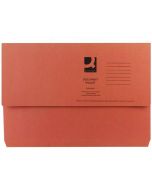 Q-CONNECT DOCUMENT WALLET FOOLSCAP ORANGE (PACK OF 50 WALLETS) KF23014