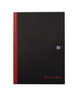 BLACK N RED A4 CASEBOUND HARDBACK DOUBLE CASH BOOK 192 PAGES (PACK OF 5) 100080514