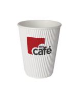 MYCAFE 8OZ RIPPLE WALL HOT CUPS (PACK OF 500 CUPS) HVRWPA08V