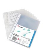 REXEL SUPERFINE POCKET TOP OPENING A5 CLEAR (PACK OF 20 POCKETS) 11010
