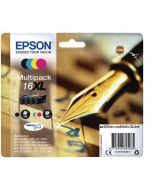 EPSON 16XL BLACK/CYAN/MAGENTA/YELLOW INK CARTRIDGES (PACK OF 4) C13T16364012