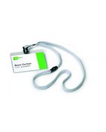 DURABLE NAME BADGE WITH TEXTILE LANYARD 60X90MM (PACK OF 10) 8139/10
