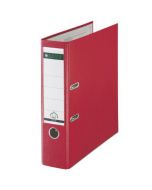 LEITZ 180 LEVER ARCH FILE POLY 80MM A4 RED (PACK OF 10 FILES) 10101025