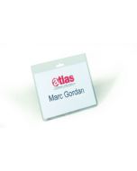 DURABLE SECURITY NAME BADGE 60X90MM TRANSPARENT (PACK OF 20) 8135/19
