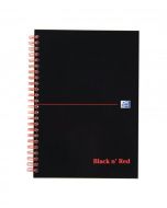 BLACK N' RED RULED PERFORATED WIREBOUND HARDBACK NOTEBOOK A5 (PACK OF 5) 846350112