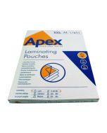 FELLOWES APEX A4 LIGHT LAMINATING POUCHES CLEAR (PACK OF 100) 6003201