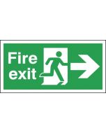 SAFETY SIGN FIRE EXIT RUNNING MAN ARROW RIGHT 150X450MM PVC FX04411R  (PACK OF 1)
