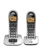 BT BT4000 TWIN BIG BUTTON DECT CORDLESS PHONE SILVER/BLACK 069265 (PACK OF 2)