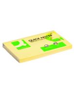 Q-CONNECT RECYCLED QUICK NOTES 76 X 127MM YELLOW (PACK OF 12) KF05610
