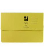 Q-CONNECT DOCUMENT WALLET FOOLSCAP YELLOW (PACK OF 50 WALLETS) KF23017