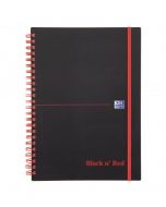 BLACK N' RED RULED POLYPROPYLENE WIREBOUND NOTEBOOK 140 PAGES A5 (PACK OF 5) 846350109