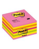 POST-IT NOTE STICKY NOTES CUBE 76X76MM NEON 350 SHEETS 2028NP (PACK OF 1)