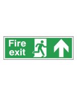 SAFETY SIGN FIRE EXIT UP 150X450MM SELF-ADHESIVE EB09A/S  (PACK OF 1)