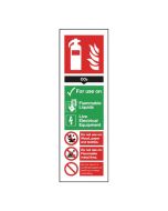 SAFETY SIGN CARBON DIOXIDE FIRE EXTINGUISHER 280X90MM SELF-ADHESIVE F203/S  (PACK OF 1)