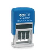 COLOP SELF INKING MINI TEXT AND DATE STAMP RECEIVED S160L1 (PACK OF 1)