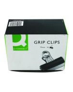 Q-CONNECT GRIP CLIP 75MM BLACK (PACK OF 10 CLIPS) KF01291