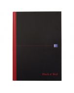 BLACK N' RED PLAIN CASEBOUND HARDBACK NOTEBOOK A4 (PACK OF 5) 100080489