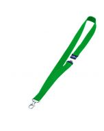 DURABLE TEXTILE BADGE LANYARD 20MM GREEN (PACK OF 10) 8137/05