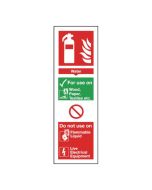 SAFETY SIGN FIRE EXTINGUISHER WATER 280X90MM SELF-ADHESIVE F200/S  (PACK OF 1)