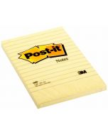 POST-IT NOTES XXL 101 X 152MM LINED CANARY YELLOW (PACK OF 6) 660
