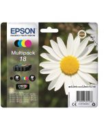 Epson 18 Black/Cyan/Magenta/Yellow Ink Cartridge (Pack Of 4) C13T18064012