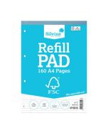 SILVINE ENVRION RULED REFILL PAD A4 160 PAGES (PACK OF 5) FSCRP80