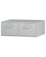 BISLEY CARD INDEX CABINET 203X127MM DOUBLE GREY FCB25