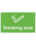 SAFETY SIGN SMOKING AREA 300X500MM PVC MA04729R (PACK OF 1)