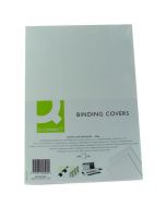 Q-CONNECT A4 WHITE LEATHERGRAIN COMB BINDER COVER (PACK OF 100) KF00502