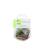 Q-CONNECT PAPERCLIPS COLOURED 32MM (PACK OF 750 CLIPS) KF02023Q