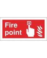 SAFETY SIGN FIRE POINT 100X200MM SELF-ADHESIVE FR07903S  (PACK OF 1)