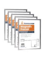 ANNOUNCE MAGNETIC FRAME A3 SILVER (PACK OF 5) AA01844
