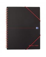 BLACK N' RED WIREBOUND POLYPROPYLENE MEETING BOOK 160 PAGES A4+ (PACK OF 5) 100104323