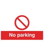 SAFETY SIGN NO PARKING 300X500MM PVC ML01929R (PACK OF 1)
