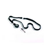 DURABLE TEXTILE LANYARD WITH BADGE REEL BLACK (PACK OF 10) 8223/01