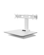 LEAP ELECTRICAL HEIGHT ADJUSTABLE DESK CONVERTOR DOUBLE MONITOR - WHITE