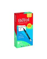 BEROL COLOURFINE PEN ASSORTED WATER BASED INK (PACK OF 12) CF12W12 S0376340