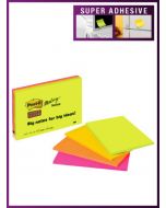 POST-IT SUPER STICKY MEETING 149X98MM NEON ASRTD (PACK OF 4) 6445-4SS